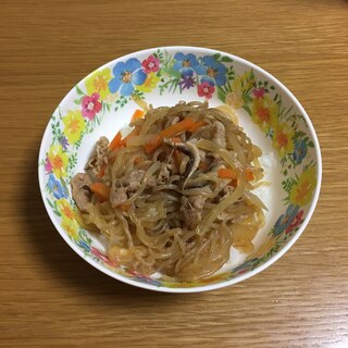 豚バラとこんにゃくの甘じょっぱ煮（肉じゃが風）